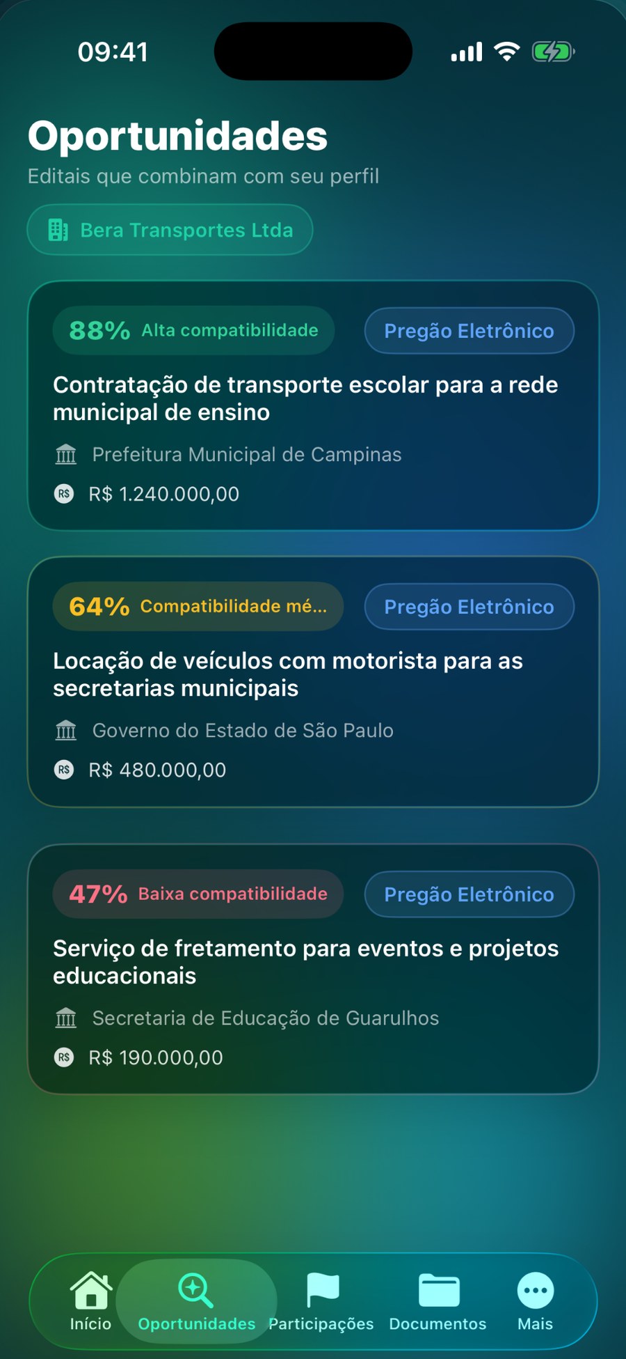LicitaSmart, desenvolvido pela Summitview: editais com score de 0 a 100 calculado por IA